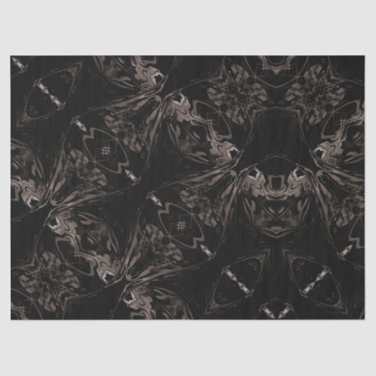Black Gothic Fantasy Fabric Tissuepapier (Voorkant)