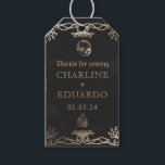 Black Gothic Fantasy Gold Ivy Wedding Cadeaulabel<br><div class="desc">Black Gothic Fantasy Gold Ivy Wedding</div>