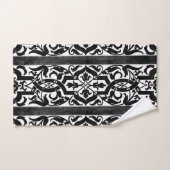 Black gothic Flower Motif Bad Handdoek (Handdoek)