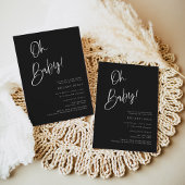 Black gothic geïnspireerd Baby shower Kaart