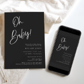 Black gothic geïnspireerd Baby shower Kaart