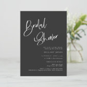 Black gothic geïnspireerd Bridal Shower-uitnodigin Kaart (Staand voorkant)