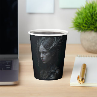 Black Gothic Girl Papieren Bekers