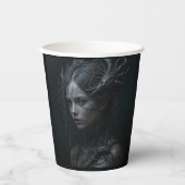 Black Gothic Girl Papieren Bekers (Voorkant)