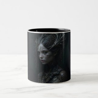 Black Gothic Girl Tweekleurige Koffiemok