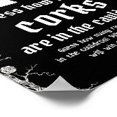 Black Gothic Halloween raad eens hoeveel kurken er Poster (Hoek)