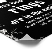 Black Gothic Halloween Raad Hoeveel Ringen Spel Poster (Hoek)