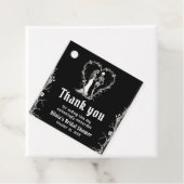 Black Gothic Halloween Skeleton Vrijgezellenfeest Bedankjes Labels (In situ)