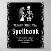 Black Gothic Halloween Teken alsjeblieft het Spell Poster (Voorkant)