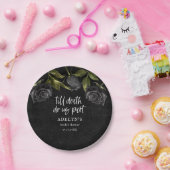 Black Gothic Halloween Vrijgezellenfeest Papieren Bordje (Feest)