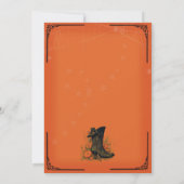 Black Gothic Heks Halloween laarzen Kaart (Achterkant)