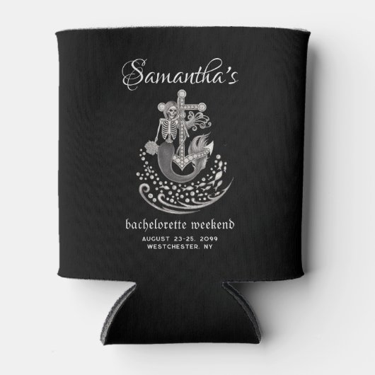 Black Gothic Last Sail Zeemeermin vrijgezellenfees Blikjeskoeler (Voorkant)
