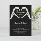 Black Gothic Love Halloween Baby shower Invitation Kaart (Staand voorkant)