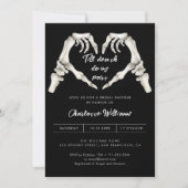 Black Gothic Love Halloween Vrijgezellenfeest Kaart (Voorkant)