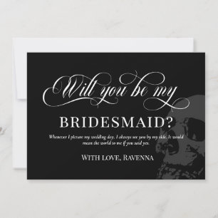 Black Gothic Skull Wedding Wil jij mijn bruidsmeis Kaart