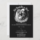 Black Gothic Till Death Do Us Part Huwelijk Kaart (Voorkant)