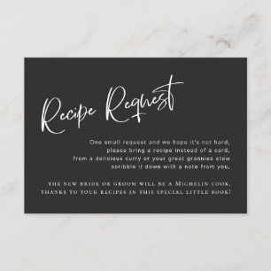 Black gothic Vrijgezellenfeest Recipe Request Kaar Informatiekaartje
