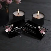 Black Gothic Waterverf Floral Holistic Wellness Visitekaartje