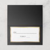 Black | Goud | Witte Eenvoudige Elegante Plaatskaa Plaatskaartje (Buitenkant ongevouwen)