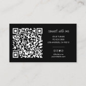 Black | Gouden Glitter | Foto | QR-code | Sociaal Visitekaartje (Achterkant)