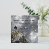 Black Gown Gold Black Sweet16 Birthday Kaart (Staand voorkant)