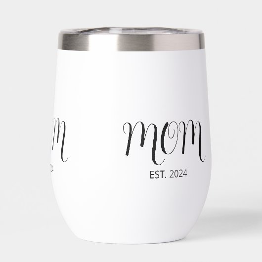 Black Graceful Script Established New Mom (Achterkant)