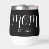 Black Graceful Script Established New Mom Gift (Voorkant)