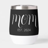 Black Graceful Script Established New Mom Gift (Achterkant)