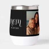 Black Graceful Script Mom Established Photo Gift (Links)