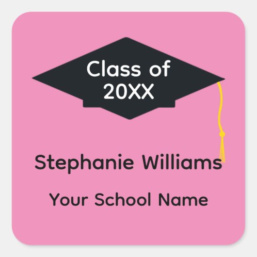 Black Graduation Cap #1-2 Sticker (Voorkant)