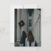 Black Graduation Cap and Cowboy Boot Bedankkaart (Achterkant)