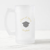 Black Graduation Cap Class of 20xx Custom Matglas Bierpul (Links)