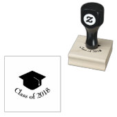 Black Graduation Cap Class of 20xx Rubberstempel (Gestempeld)