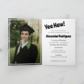 Black Graduation Cap Cowboy Boot Arrangement (Binnen)