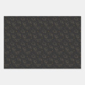 Black Graduation Cap Toss Inpakpapier Vel (Voorkant 2)