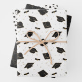 Black Graduation Cap Toss Inpakpapier Vel (In situ)