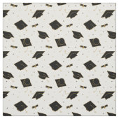 Black Graduation Cap Toss Stof (Swatch)