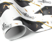 Black Graduation Caps with Diplomas Cadeaupapier (Rol Hoek)