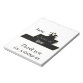 Black Graduation Party Favor Snoep Wrappers Notitieblok (Linkerzijde)