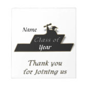 Black Graduation Party Favor Snoep Wrappers Notitieblok (Voorkant)