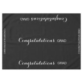 Black Graduation Party Tafelkleed (Voorkant (Horizontaal))