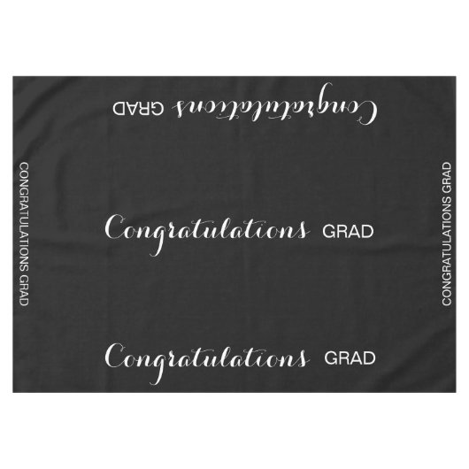 Black Graduation Party Tafelkleed (Voorkant (Horizontaal))