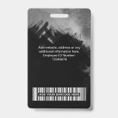 Black Grain Paint Medewerker Foto, Streepjescode,  Badge (Achterkant)