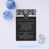 Black Grand Insignia Monogram flyer, programma Flyer (Enkel)