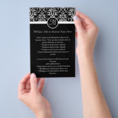 Black Grand Insignia Monogram flyer, programma Flyer (Hand)