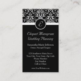 Black Grand Insignia Monogram Visitekaartjes