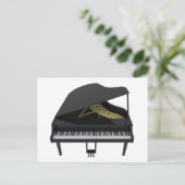 Black Grand Piano: 3D-model: Briefkaart (Staand voorkant)