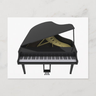 Black Grand Piano: 3D-model: Briefkaart