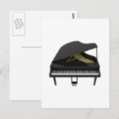 Black Grand Piano: 3D-model: Briefkaart (Voorkant / Achterkant)