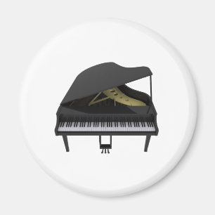 Black Grand Piano: 3D-model: Magneet